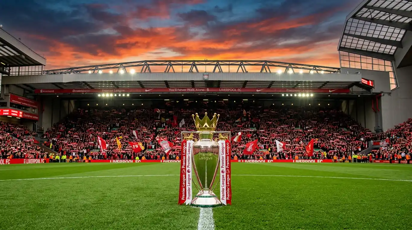 Liverpool campeón Premier League 2025 celebración en Anfield